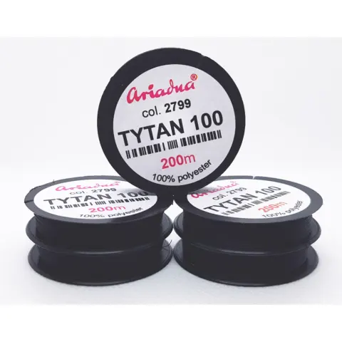 Бісерна нитка TYTAN100 200 м чорна 0,1мм (TT-2500/200/85)