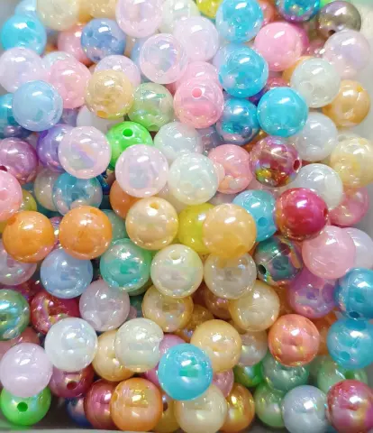 Жемчуг микс галограмма бусина 10мм 500г 100 (mixG-10/100g)
