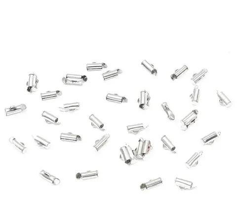 Затискач-кінцевик для браслетів 10mm срібло 100шт (10mm-100/white)