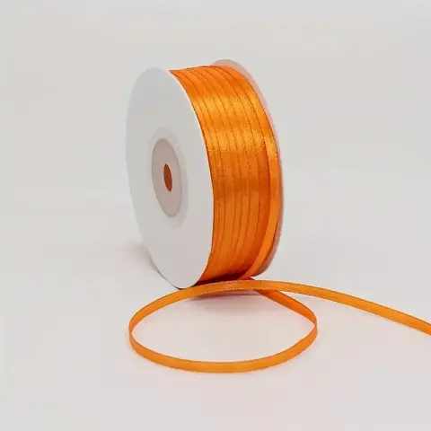 Атласна стрічка помаранчева, 0,3 см, 92 м (03/orange)
