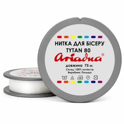 Бисерная нитка TYTAN80 75 м белая (Н2500/75/80)