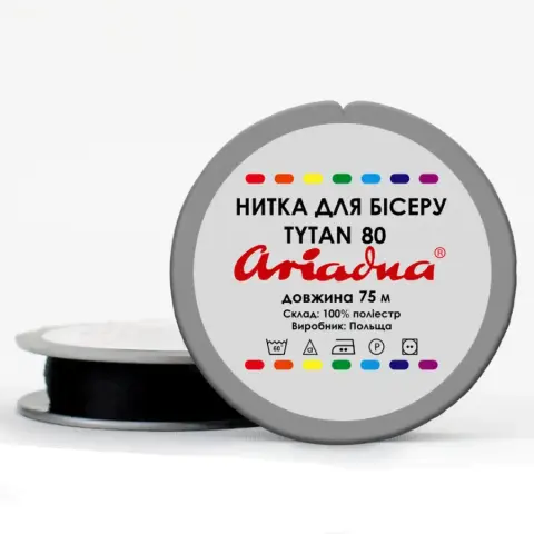 Бисерная нитка TYTAN80 75 м черная (Н2799/75/80)