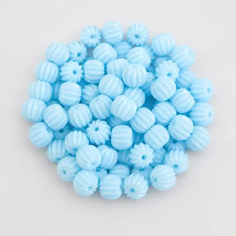 Намистини пластикові Гарбузик блакитні 10 мм 500 г (500-102/blue)