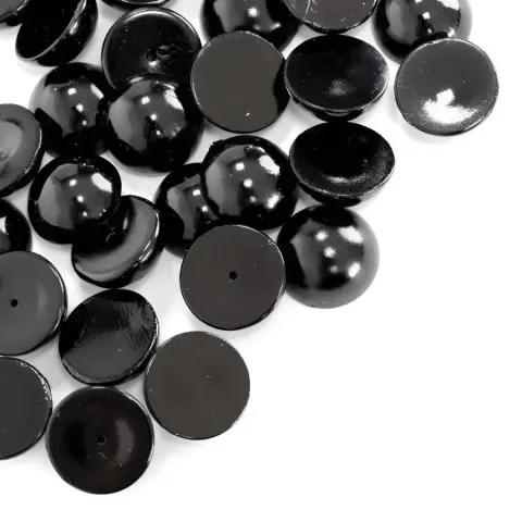 Напівнамистини пластикові 8 мм чорні (100 шт) (НП-100/black)