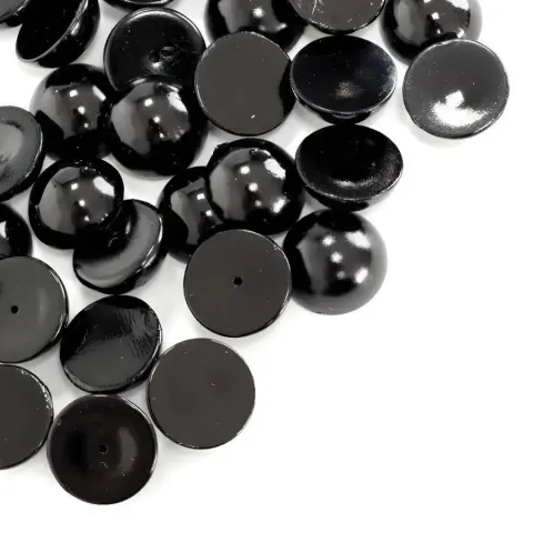 Полубусы пластиковые 8 мм черные (50 г) (НП-100/black-1)