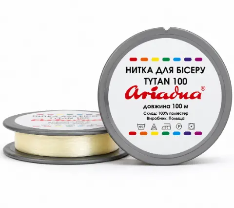 Нитка Ariadna Tytan 100 2504/100 м молочний колір (2504/100)