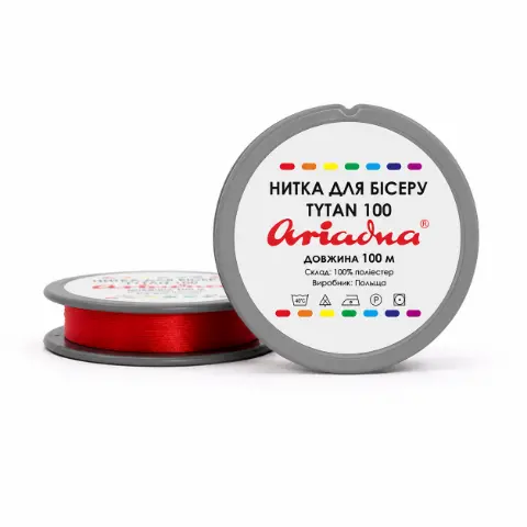 Нитка Ariadna Tytan 100 2520/100 м червона (2520/100)