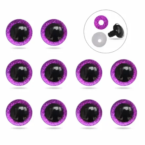 Глазки 3D трапеция для игрушек фиолетовые 12 мм 50 пар (T12-100/purple)