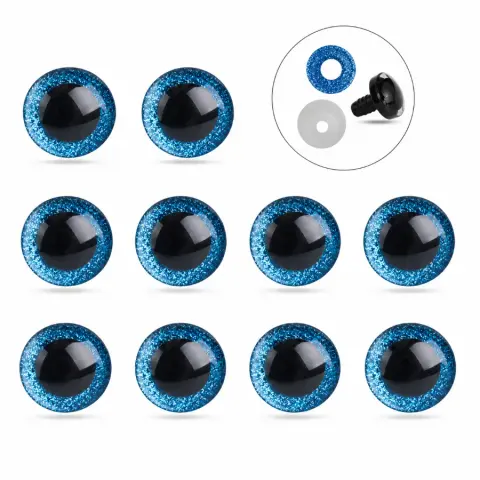 Глазки 3D трапеция для игрушек синие 25 мм 25 пар (T25-50/blue)