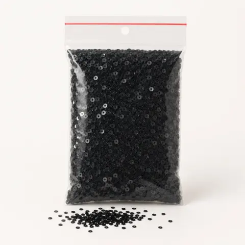Поетки круглые 6 мм 10 г черные. (ПП-3/black)