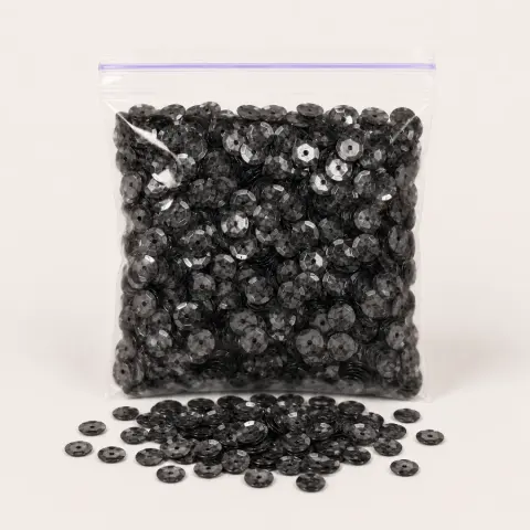 Поетки круглые 6 мм 10 г черные. (ПП-6/black)