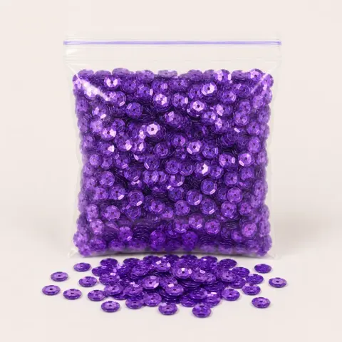 Поетки круглые 6 мм 10 г фиолетовые. (ПП-6/violet)