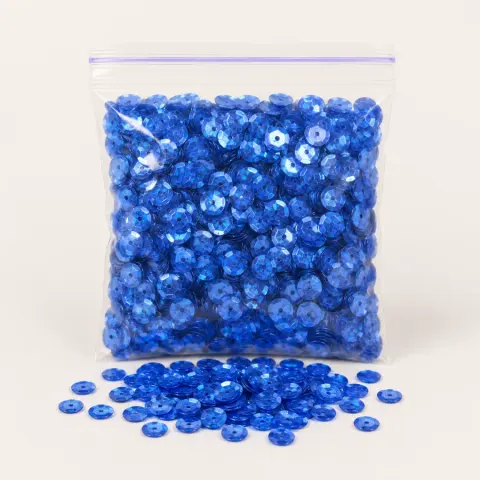 Поетки круглые 6 мм 10 г синие. (ПП-6/blue)