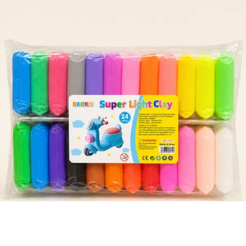 Набор воздушного пластилина BAOKU Super Light Clay 24 цвета (B-024)