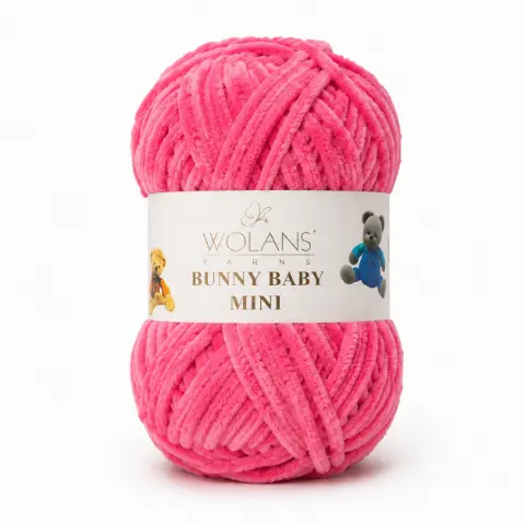 Пряжа Wolans Bunny Baby Mini плюшевая пудровая розовая 20 г 24 м (W220-51/20)
