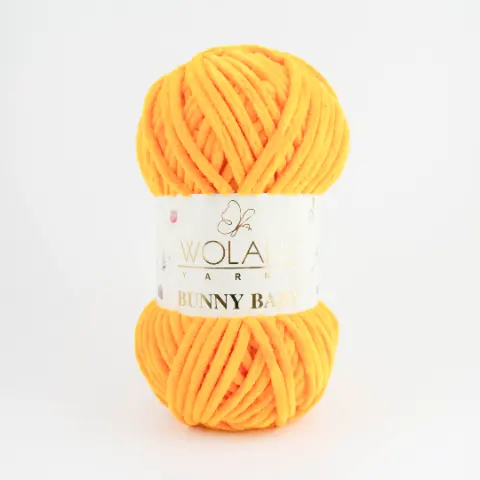 Пряжа Wolans Bunny Baby плюшева помаранчевий 100 г 120 м (W100/25)