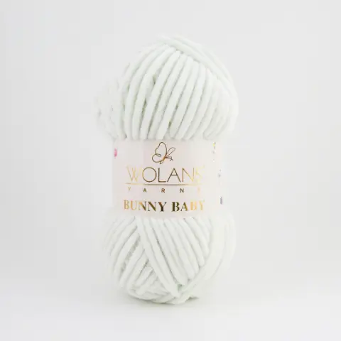 Пряжа Wolans Bunny Baby плюшева світло-сіра 100 г 120 м (W100/03