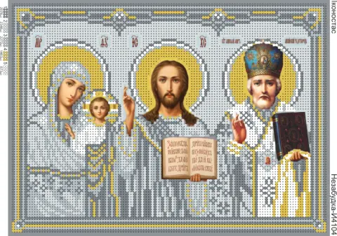 Схема для вишивки бісером: Іконостас срібло (Н-И4104)