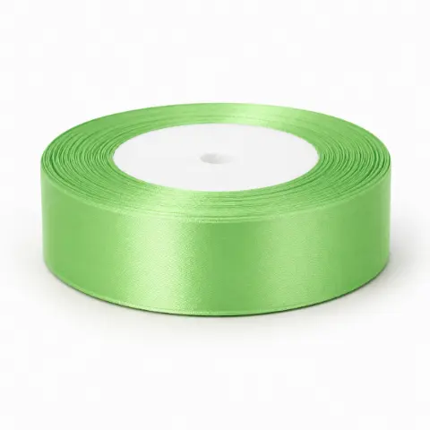 Стрічка атлас салатова 2,5 см (green/01)