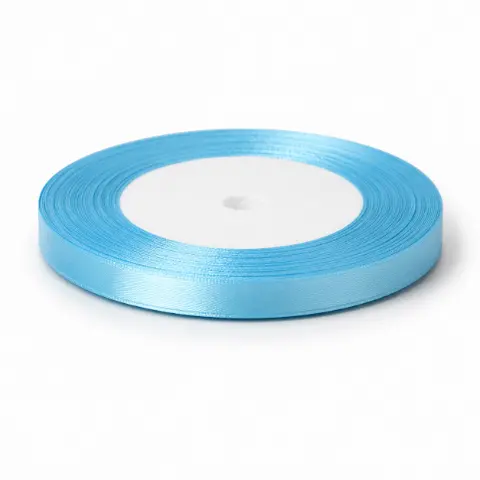 Стрічка атласна блакитна 0,5 см 23м (A05-blue/03)