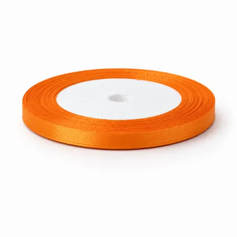 Стрічка атласна помаранчева 0,5 см 23м (05-orange/02)