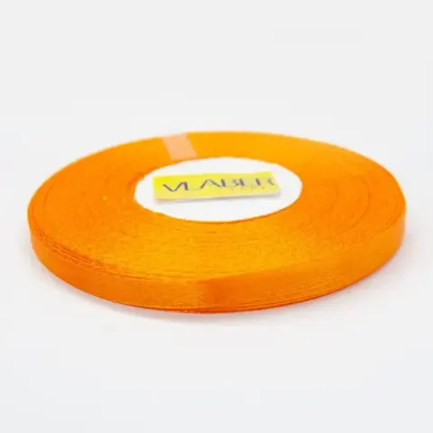 Стрічка атласна помаранчева 0,5 см 23м (05-orange/01)