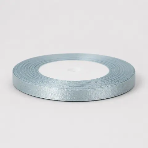 Лента атласная серая 0,5 см 23м (05-grey/02)