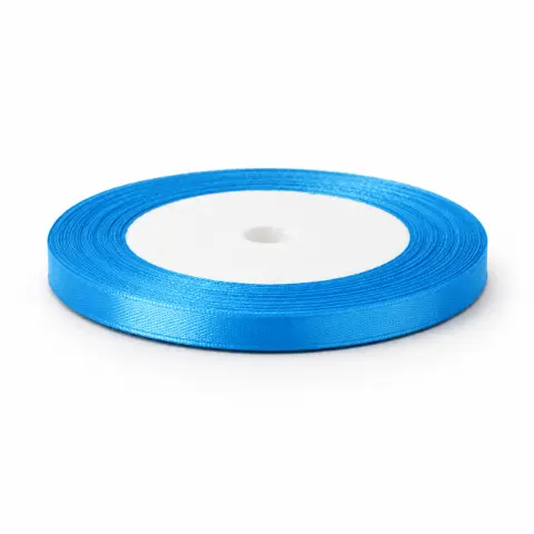 Стрічка атласна синя 0,5 см 23м (A05-blue/07)