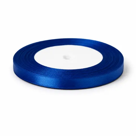 Лента атласная синяя электрик 0,5 см 23м (A05-blue/06)