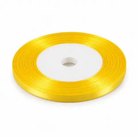 Стрічка атласна жовта 0,5 см 33м (05-yellow/01)