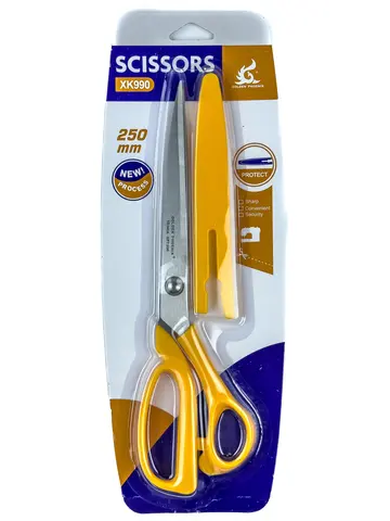Ножиці для рукоділля Golden Phoenix жовті 25 см (990/02)
